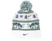 Kids Peak Beanie Holiday Sail/Fir/Desert Khaki Pom