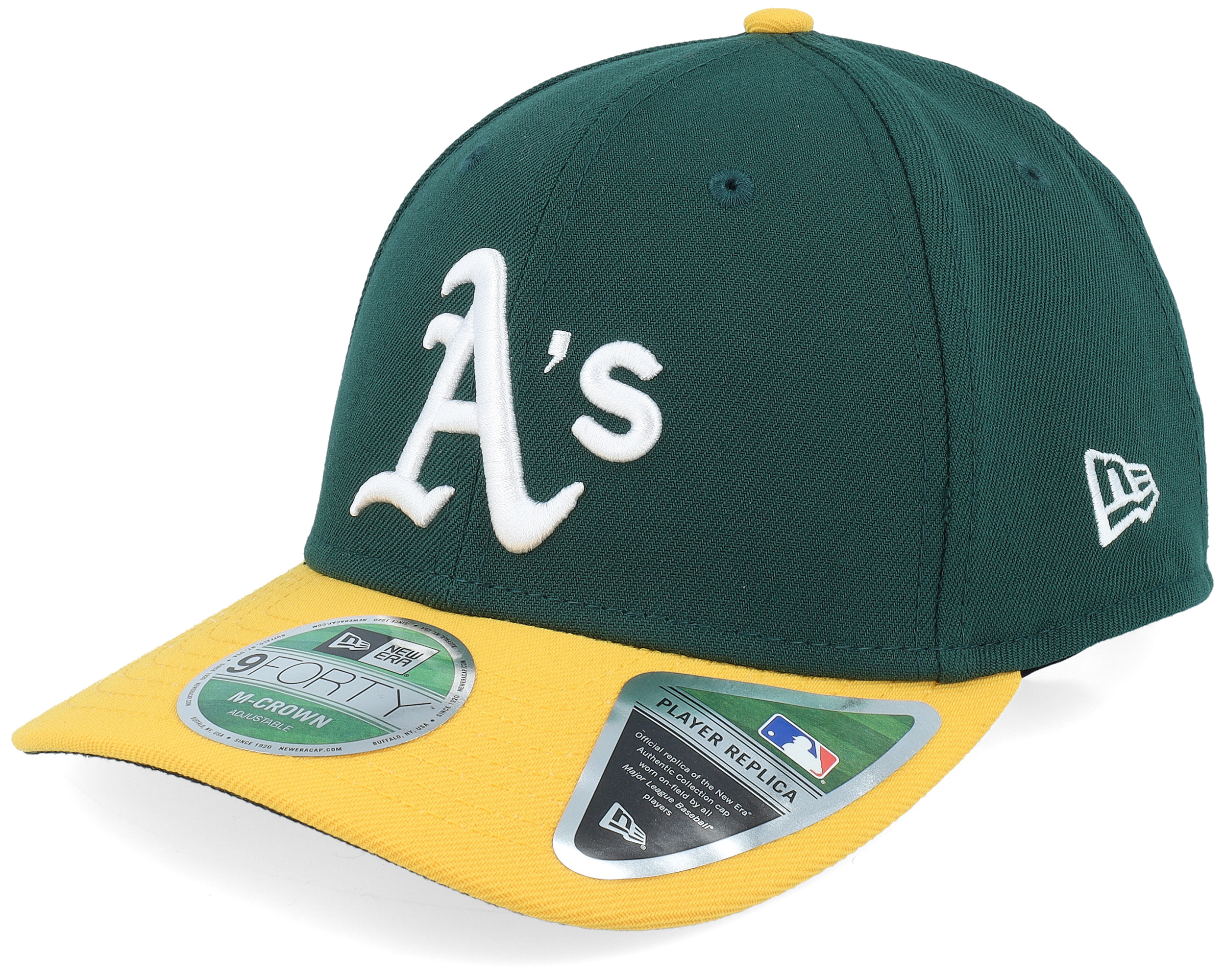 Oakland Athletics MLB PR 9FORTY M-Crown Dark Green/Yellow