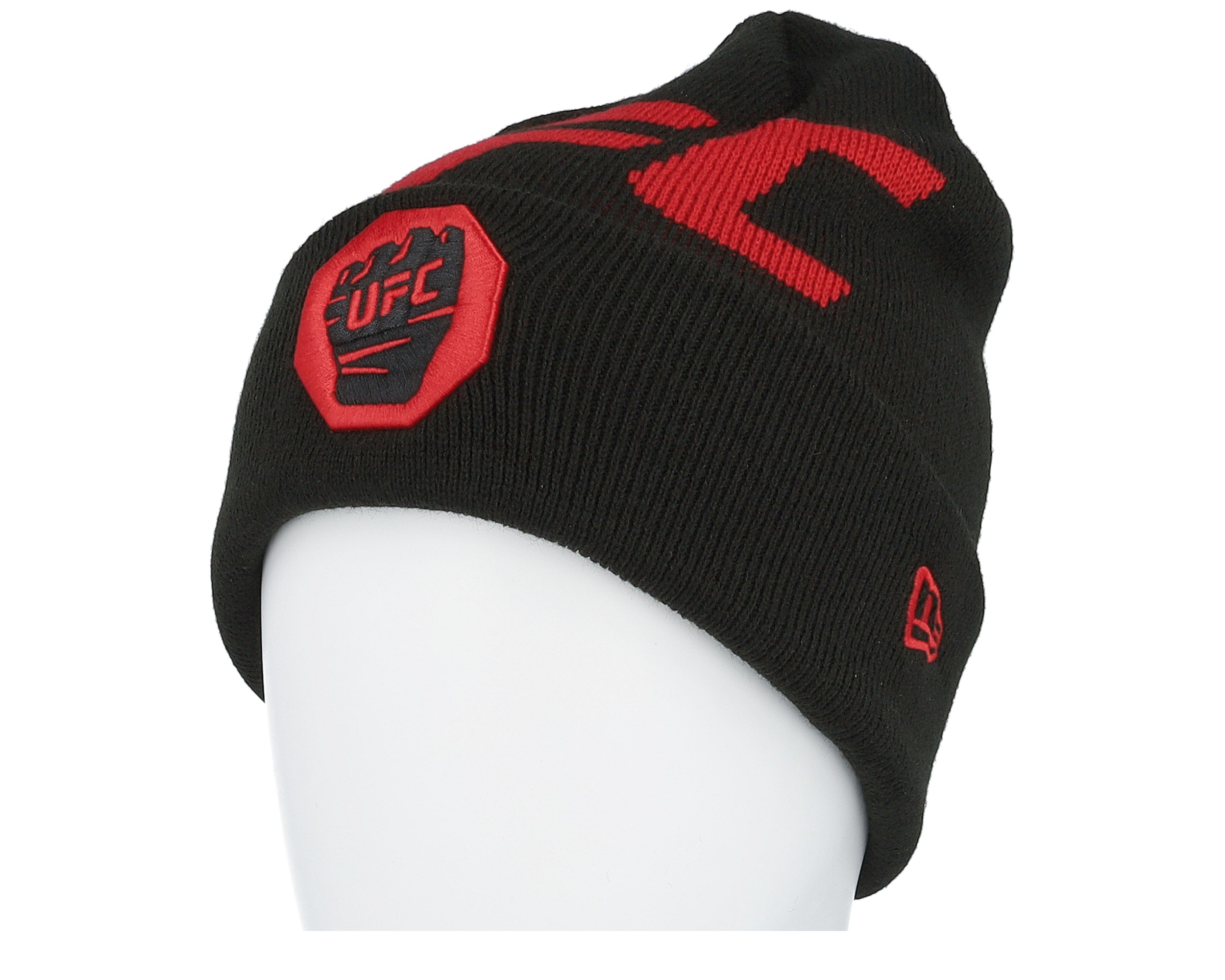 UFC Core Beanie Black/Scarlet Cuff