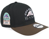 Colorado Rockies Mixed Crowns 9FIFTY Flat 95 Black/Walnut A-frame Adjustable
