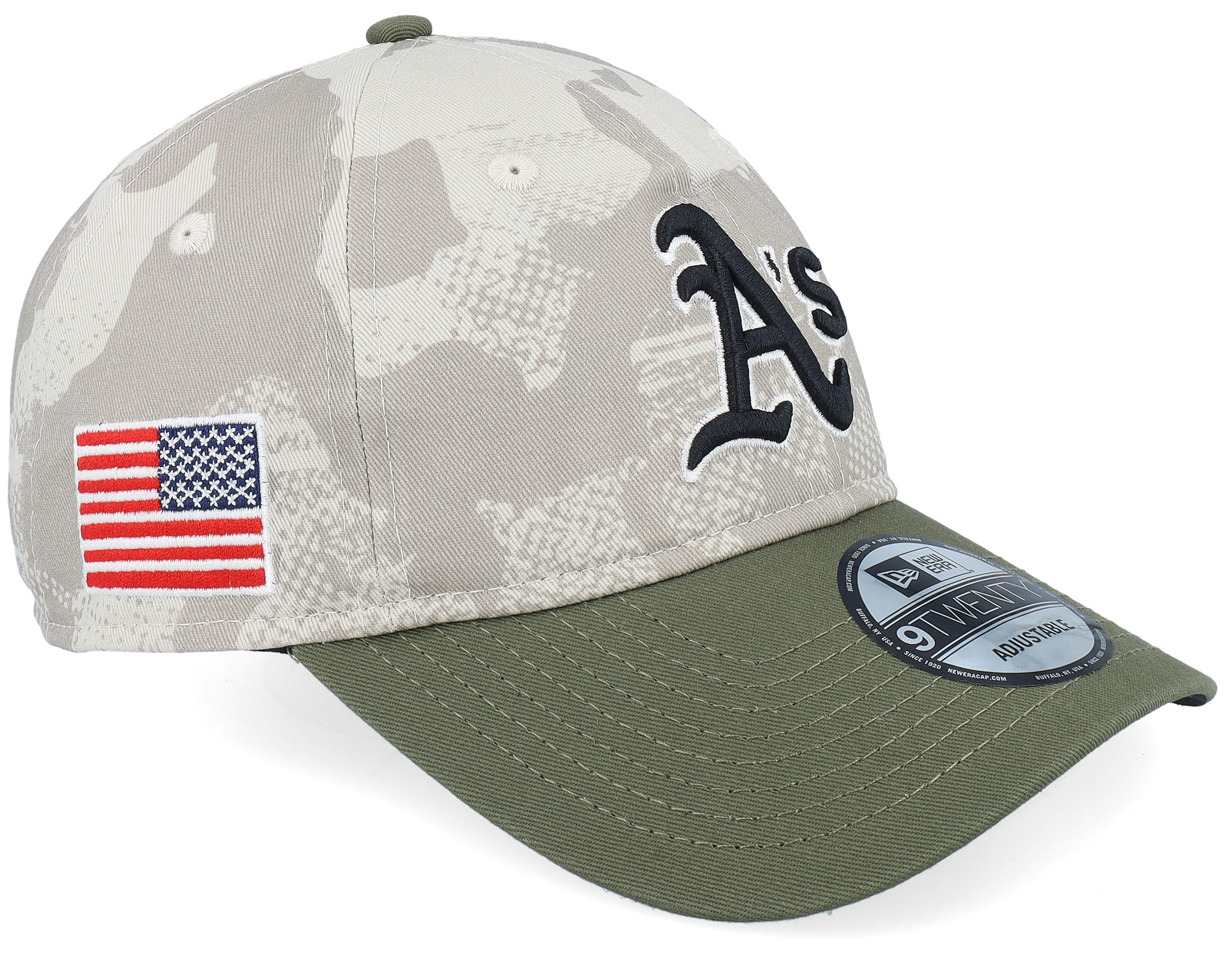 Oakland Athletics MLB Armed Forces Day 9FORTY Mc Stone/Olive Dad