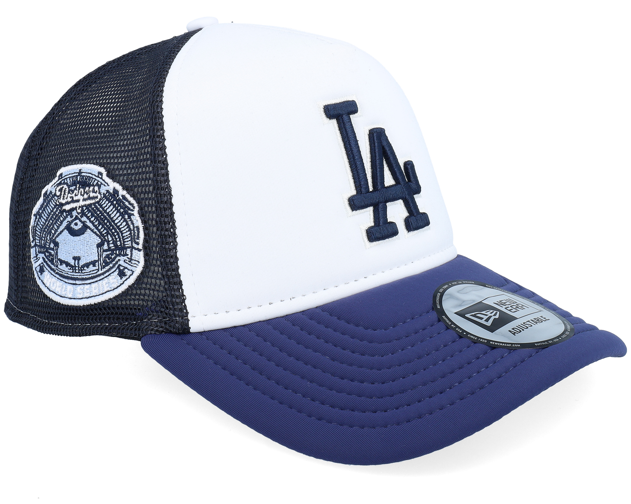 NEWERA LA ドジャース A-FRAME WORLD SERIES Los Angeles Dodgers World Series White/Navy A-frame Trucker