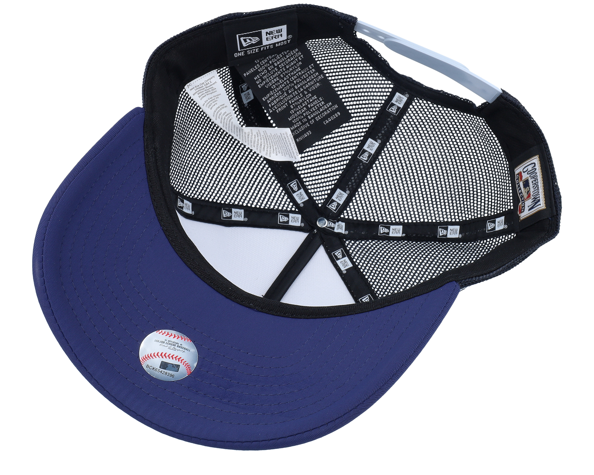 Los Angeles Dodgers World Series White/Navy A-frame Trucker