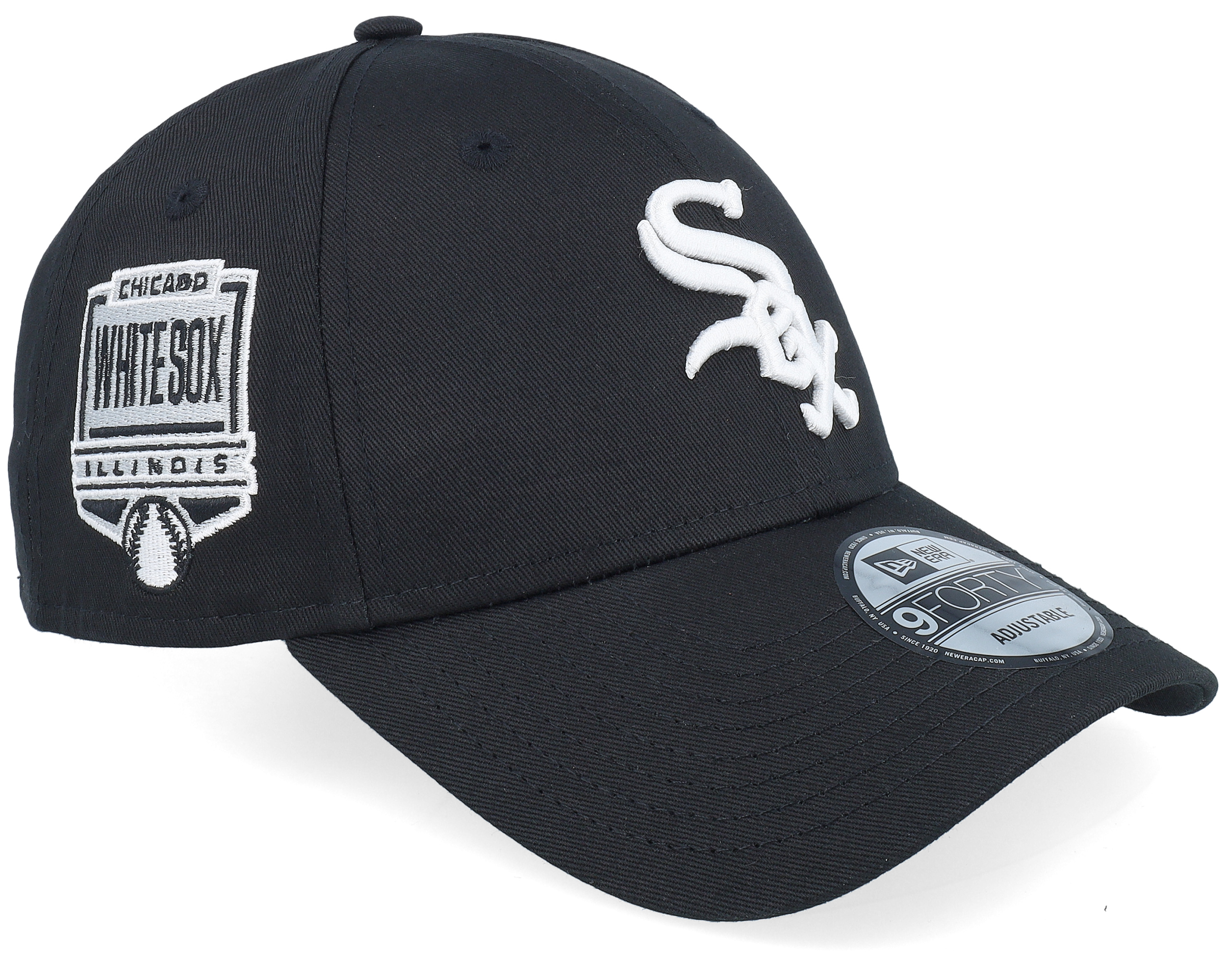 【海外限定】New Era 9FORTY A-frame Chicago White Sox Black Men's Chicago White Sox New Era Black A-Frame 9FORTY