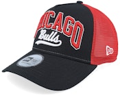 Chicago Bulls Script Black/Red A-frame Trucker