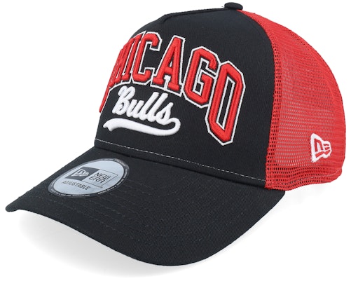 Chicago Bulls Script Black/Red A-frame Trucker
