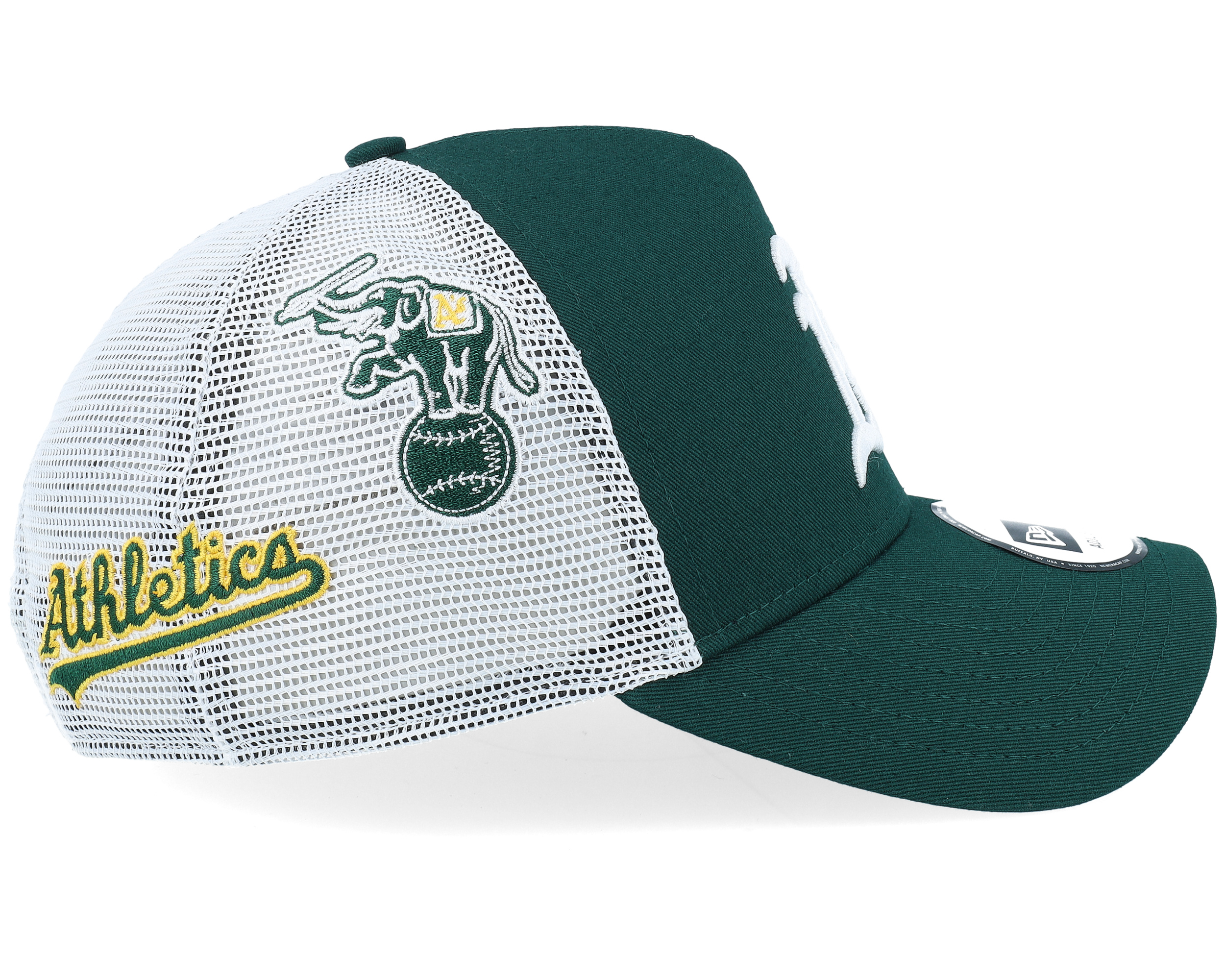 Oakland Athletics Multi Patch Dark Green/White A-frame Trucker