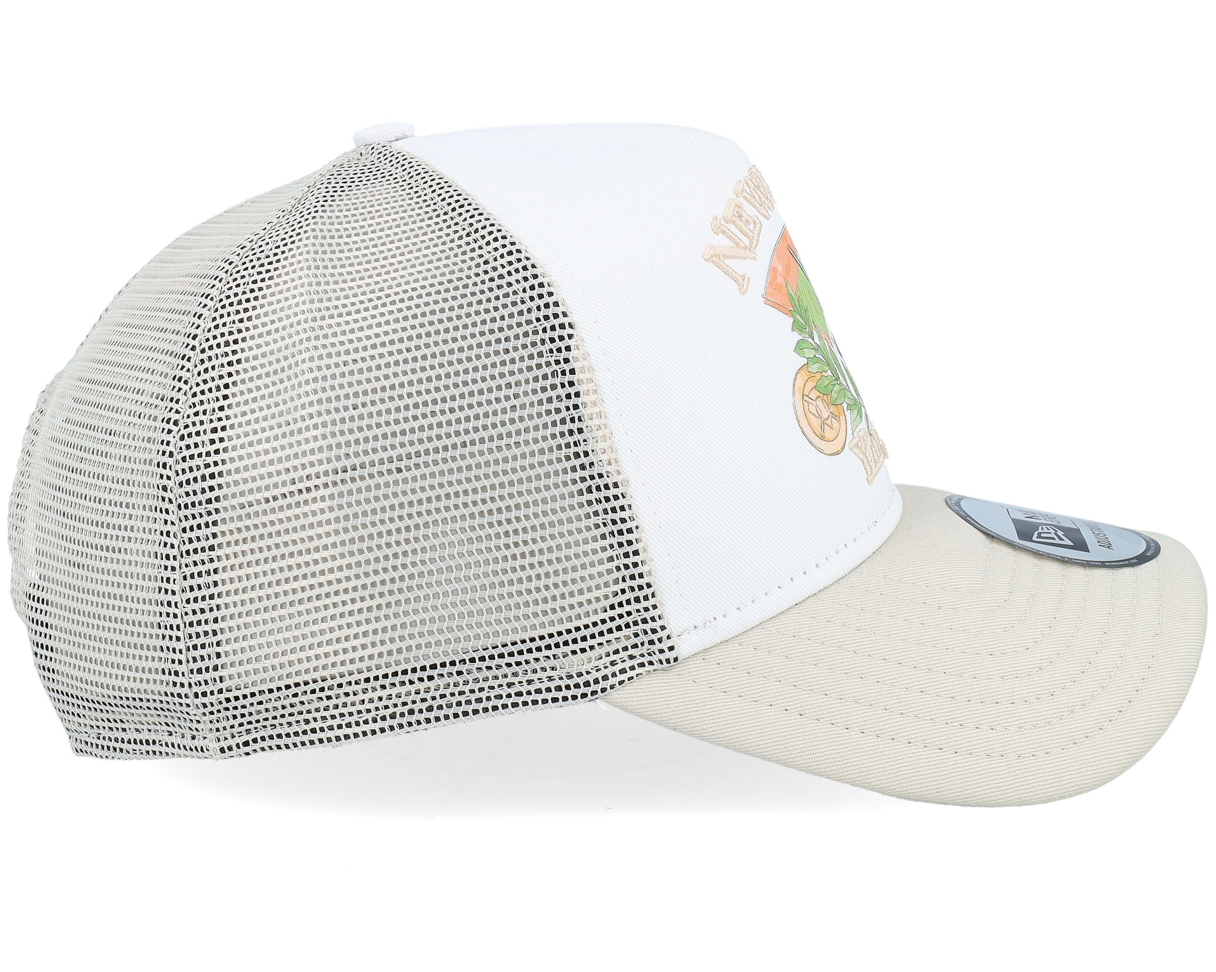 ☆New Era☆ MLB Basic New York Yankees K-Frame Ball Cap Whit New York Yankees MLB Graphic White/Stone A-frame Trucker
