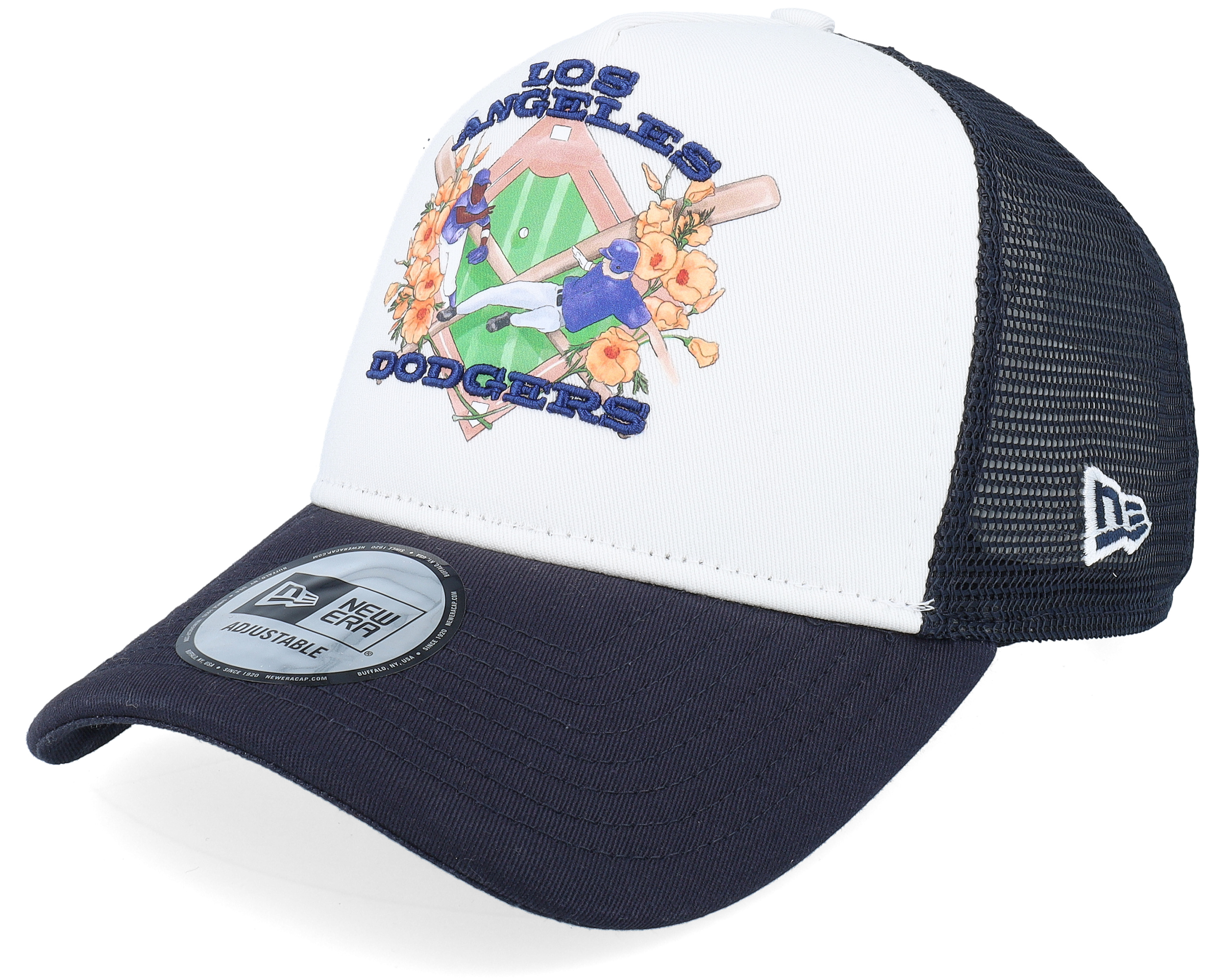 Los Angeles Dodgers MLB Graphic White/Navy A-frame Trucker