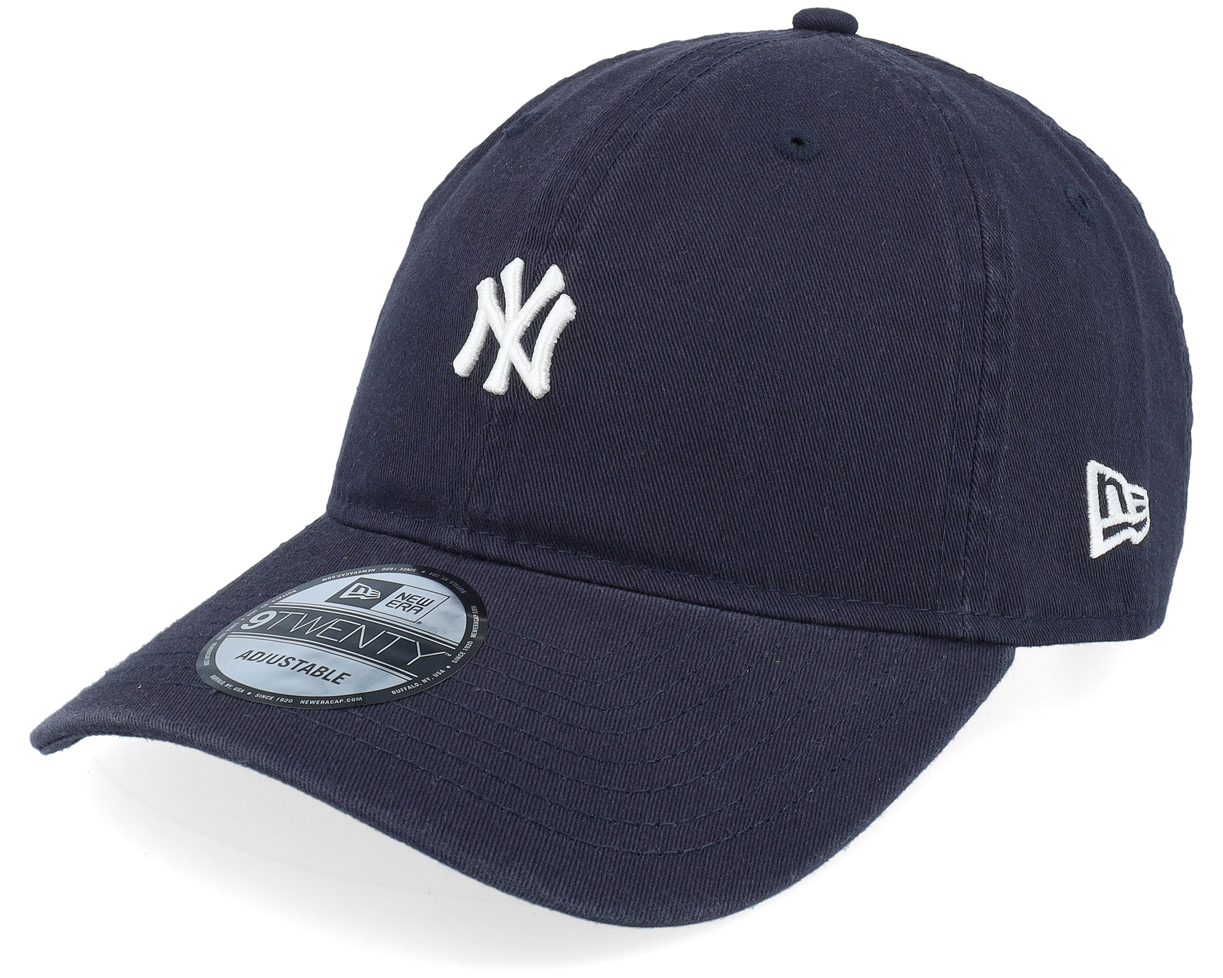 New York Yankees Mini Logo Washed 9TWENTY Navy Dad Cap - New