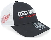 Detroit Red Wings Authentic Pro Rink Black/White Trucker