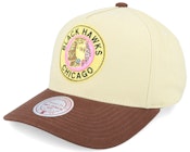 Hatstore Exclusive x Chicago Blackhawks Pro Crown Cream/Brown A-frame Adjustable