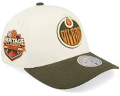 Hatstore Exclusive x Edmonton Oilers Pro Crown Sand/Dark Green A-frame Adjustable