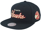Atlanta Hawks Cream Script Hwc Black Snapback