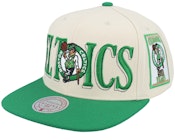 Boston Celtics Across The Board Cream/Green Snapback
