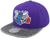 Charlotte Hornets Denim Patchwork Hwc Purple/Black Snapback