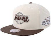 Los Angeles Lakers Fashion Basic 2t Cream/Brown Snapback