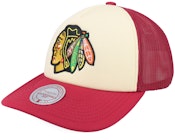 Chicago Blackhawks Vintage Block Cream/Red Trucker