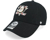 Anaheim Ducks 47 Clean Up W/No Loop Label Black Dad Cap