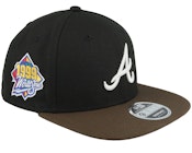 Hatstore Exclusive x Atlanta Braves 1999 Side Patch 99 World Series Black/Walnut Snapback