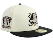 Hatstore Exclusive x Anaheim Ducks 59FIFTY 30 Anniversary Chrome/Black Fitted