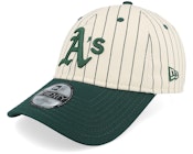 Oakland Athletics Pinstripe 9TWENTY Light Terracotta/Dark Green Dad Cap