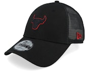 Chicago Bulls NBA 9FORTY Black Trucker