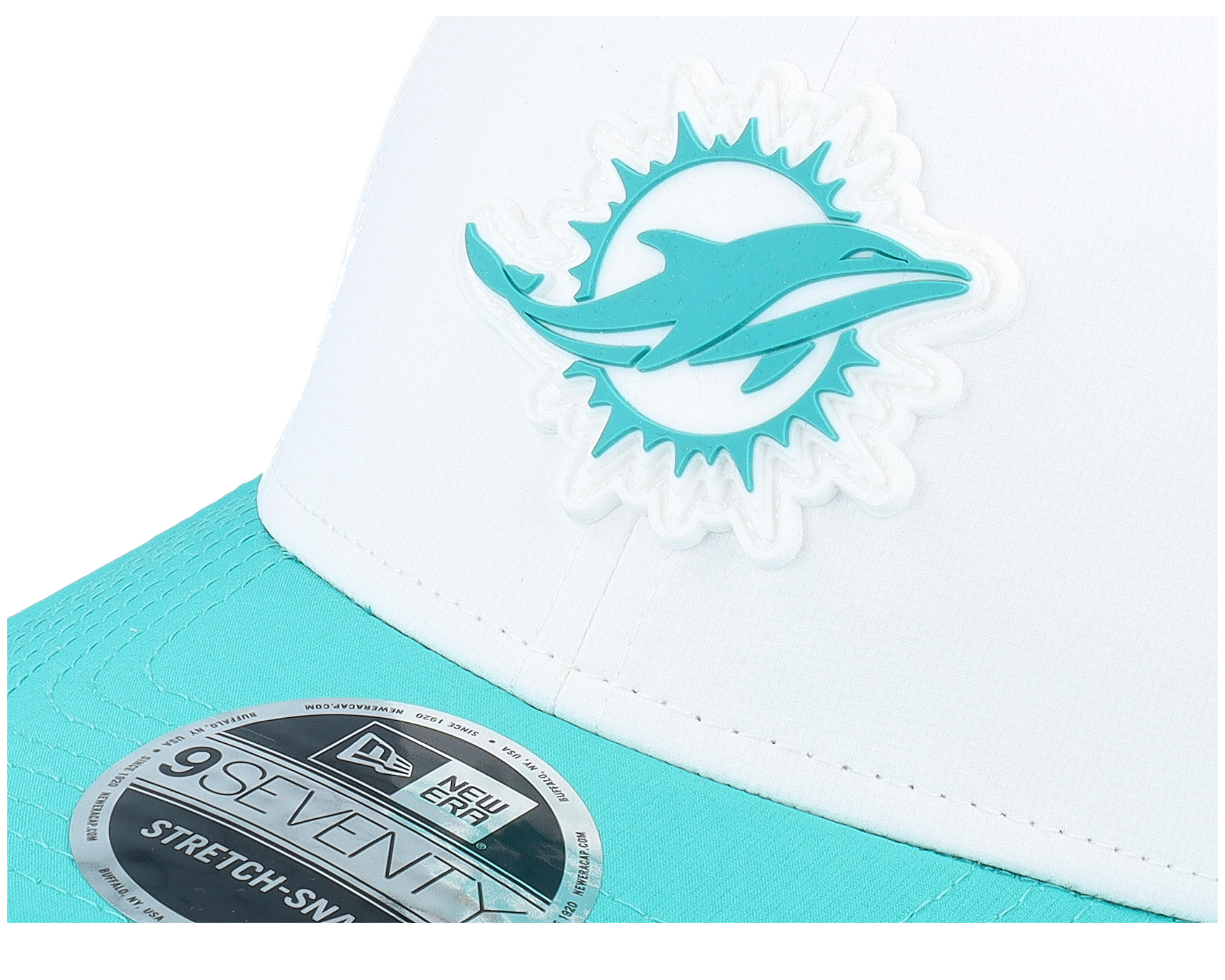 Miami Dolphins NFL 25 Training 9SEVENTY White/Teal Adjustable