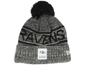 Baltimore Ravens NFL 25 Sideline Cold Weather Sport Knit Black/Grey Pom
