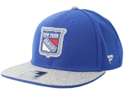 New York Rangers Loden Flat Brim Deep Royal/Gray Snapback