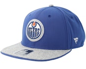Edmonton Oilers Loden Flat Brim Blue/Gray Snapback