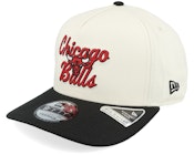 Chicago Bulls 9FIFTY Chainstitch White/Black A-Frame Adjustable