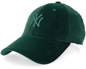 New York Yankees Womens Velour 9FORTY Dark Green Adjustable