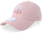 New York Yankees Womens Metallic Logo 9FORTY Pink Adjustable