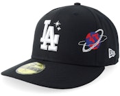 Los Angeles Dodgers Planet Icon 59FIFTY Pc Black Fitted