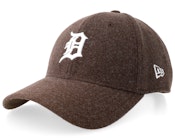 Detroit Tigers Melton Wool 9FORTY Brown Adjustable