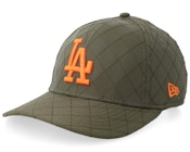 Kids Los Angeles Dodgers Quilted 9FORTY Olive Green/Orange Adjustable