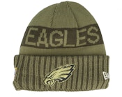 Philadelphia Eagles NFL Salute To Service Green Knit Cuff