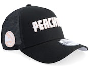 Atlanta Hawks NBA City Edition 9FORTY Black/Peach A-frame Trucker