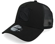 Hatstore Exclusive x New York Rangers 9FORTY Black A-Frame Trucker