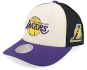 Los Angeles Lakers Brushed Off Pro White/Purple/Black Adjustable