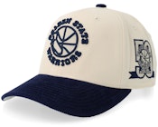 Golden State Warriors Fall Corduroy Pro Off White/Navy Adjustable