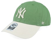 New York Yankees Two Tone Clean Up Green/Beige Dad Cap