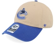 Vancouver Canucks NHL Tone 47 Clean Up Khaki/Blue Dad Cap