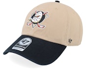 Anaheim Ducks NHL Tone 47 Clean Up Khaki/Black Dad Cap