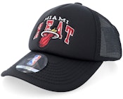 Kids Miami Heat NBA Foam Black A-frame Trucker