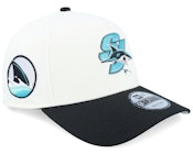 Hatstore Exclusive x San Jose Sharks 9FORTY White/Black A-frame Adjustable