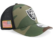 Las Vegas Raiders 9SEVENTY NFL Salute To Service Camo Trucker