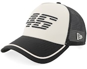 VR46 Recycled Stripe White/Black A-frame Trucker