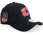 Hatstore Exclusive x Calgary Flames 9FORTY 40 Anniversary Black A-Frame Adjustable
